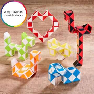 CUBIDI® Magic Snake Cube | Fidget Snake Toy for Kids | Travel Toys for Kids Ages 4-8 | Great Gift f...