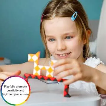 CUBIDI® Magic Snake Cube | Fidget Snake Toy for Kids | Travel Toys for Kids Ages 4-8 | Great Gift for Boys and Girls Birthday, Easter Basket Stuffers | 0.35 inch x 0.55 inch | Set of 6