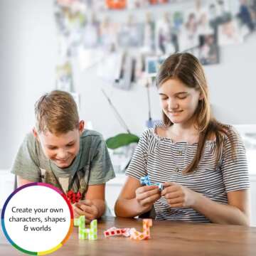 CUBIDI® Magic Snake Cube | Fidget Snake Toy for Kids | Travel Toys for Kids Ages 4-8 | Great Gift for Boys and Girls Birthday, Easter Basket Stuffers | 0.35 inch x 0.55 inch | Set of 6