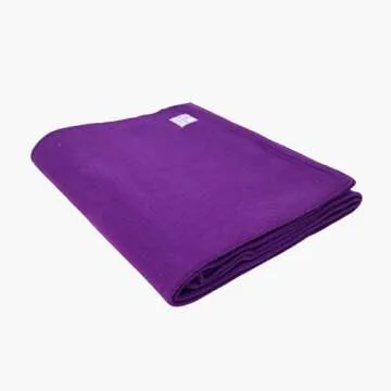 YOGIKUTI Yoga Blanket, 100% Cotton Hand Woven Blanket, Blanket for Restorative Yoga, Pune Iyengar Yoga Blanket, (Purple)