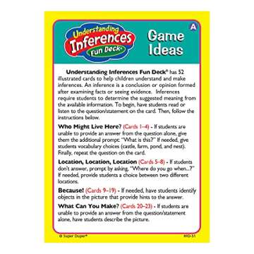 Super Duper Publications | Understanding Inferences Fun Deck | Problem Solving and Reasoning Skills ...