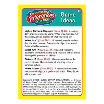 Super Duper Fun Deck for Children's Learning Skills