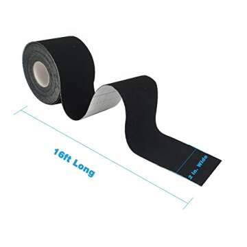 ZFURT Breathable Cotton Kinesiology Tape | Hypoallergenic, Latex Free, Elastic Sports Tape | Excelle...
