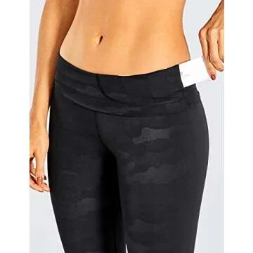 CRZ YOGA Womens Naked Feeling Workout 7/8 Yoga Leggings - 25 Inches High Waist Tight Pants Camouflage Black Small