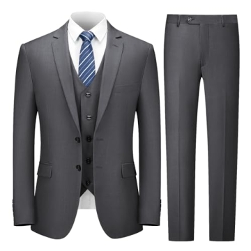 Cooper & Nelson 3 Piece Mens Suit Set - Stylish Slim Fit Ensemble