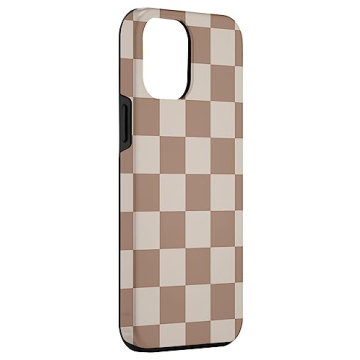 iPhone 12 Pro Max Brown Classic Checkered Big Checkerboard Case
