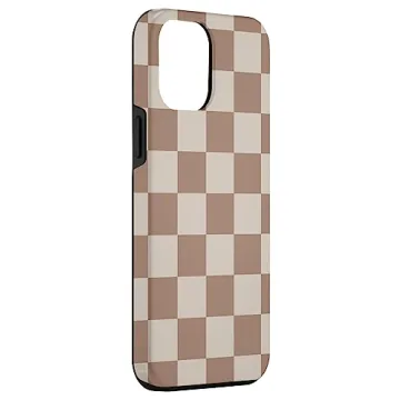 iPhone 12 Pro Max Brown Classic Checkered Big Checkerboard Case
