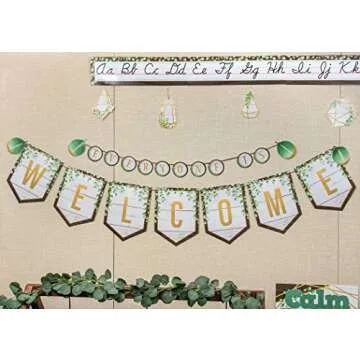 Create a Warm Welcome Classroom with Eucalyptus Pennants