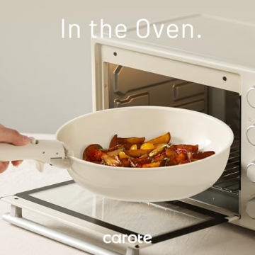 CAROTE 15pcs Ceramic Non Stick Cookware Set for RVs