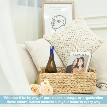 VATIMA Hyacinth Large Wicker Basket Stylish Storage