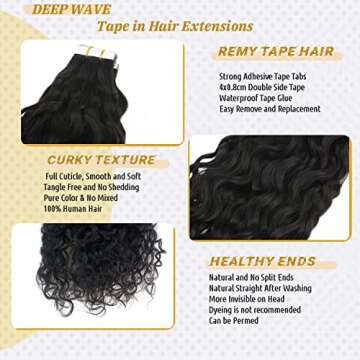 Water Wave Tape in Extensions for Natural Beauty