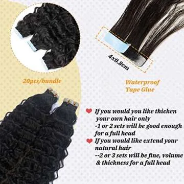 Water Wave Tape in Extensions for Natural Beauty