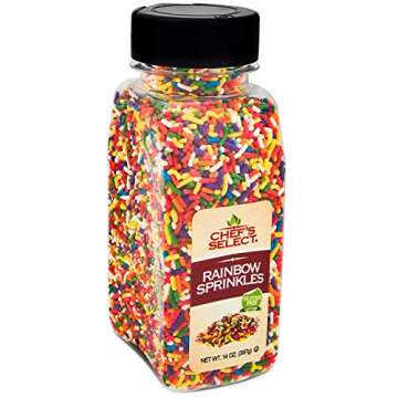 Chefs Select Decorative Rainbow and Chocolate Sprinkles Variety Pack -14oz