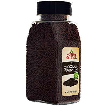 Chefs Select Decorative Rainbow and Chocolate Sprinkles Variety Pack -14oz