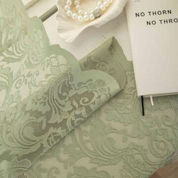 Elegant Sage Green Lace Curtains for Boho Decor