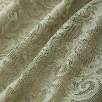Elegant Sage Green Lace Curtains for Boho Decor