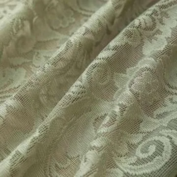 Elegant Sage Green Lace Curtains for Boho Decor
