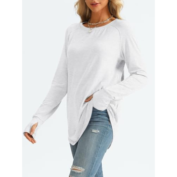 AUTOMET Women's Long Sleeve Tunic Comfy Fashion Top