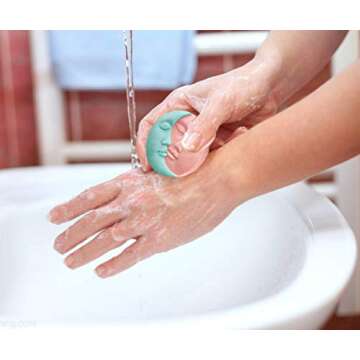 Newmemo Sun & Moon Silicone Soap Molds 2pcs Crescent Moon Face Silicone Soap Mold Craft Art Molds for Homemade Lotion Bar, Bath Bombs Polymer Clay DIY Candle Resin Making Wax Candy Chocolate (2)