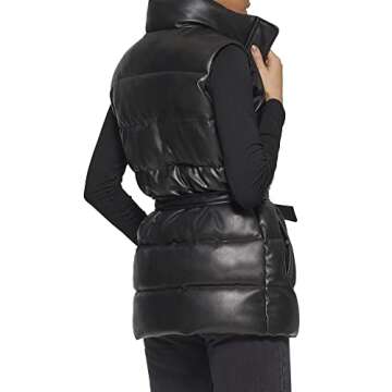 Levi's Plus Size Vegan Leather Puffer Vest for Women