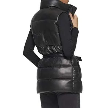 Levi's Plus Size Vegan Leather Puffer Vest for Women