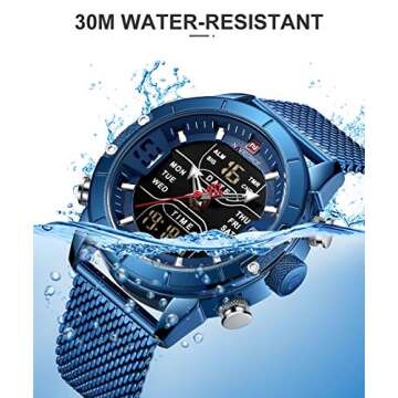 Stylish NAVIFORCE Digital Watch for Men - Waterproof & Versatile
