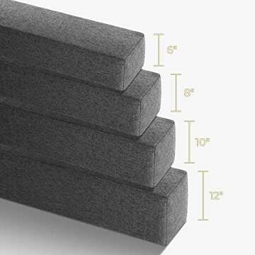 DEEPSHARK Bed Gap Filler for Twin/Twin XL Mattress, High-Density 45D Sponge, Removable and Washable Cover, Mattress Extender Filler for Headboard Gap, Bed Space Crack, Wall(39"×4"×8", Twin/Twin XL)