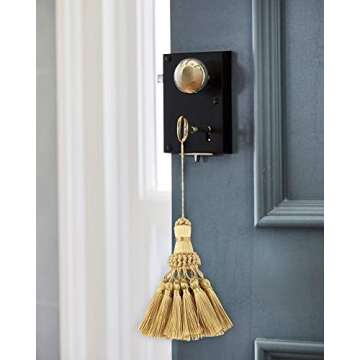 BEL AVENIR Set of 4 Tassel for Craft Elegant Polyester Tassels for Pillow Key Tassel DIY Accessories for Curtain and Home Decor- Golden