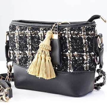 BEL AVENIR Set of 4 Tassel for Craft Elegant Polyester Tassels for Pillow Key Tassel DIY Accessories for Curtain and Home Decor- Golden