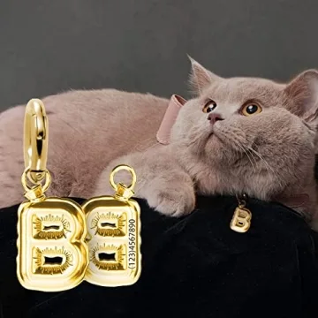 Personalized Cat Collar Charm - Durable Brass Balloon Tag