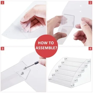 KINGROW 6-Layer Acrylic Nail Polish Organizer Rack