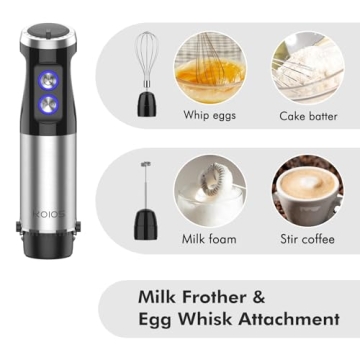 KOIOS 1000W Immersion Hand Blender for Smoothies and Soups