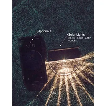 TIJNN Solar Deck Lights Outdoor Lighting 6 Pack