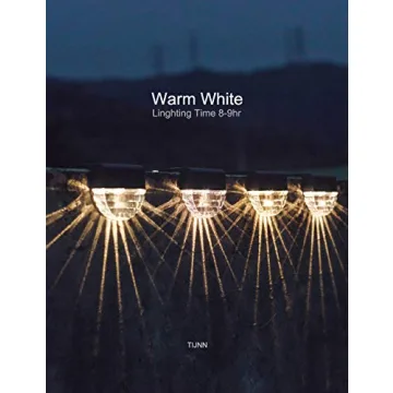 TIJNN Solar Deck Lights Outdoor Lighting 6 Pack