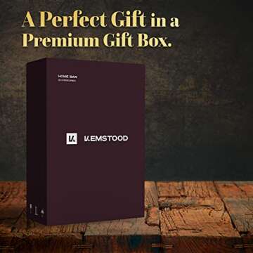 Square Wine Glasses Set of 4 with Stem (14 oz) - Modern Unique Large Wine Glasses for Red & White Wine - Flat Bottom Wine Glasses - Anniversary, Birthday Gifts for Men - Wine Lover Gifts for Women