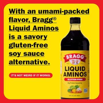Bragg Liquid Aminos All-Purpose Seasoning - 32 fl oz - Gluten-Free Soy Sauce Substitute - Perfect fo...