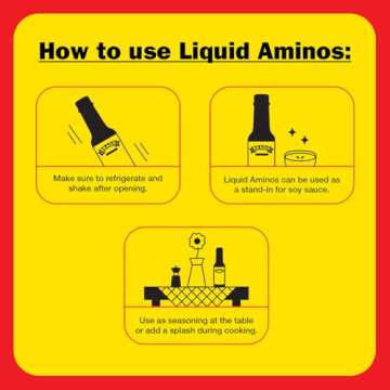 Bragg Liquid Aminos All-Purpose Seasoning - 32 fl oz - Gluten-Free Soy Sauce Substitute - Perfect for Stir-Fries and Cooking at Home