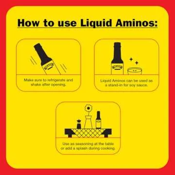 Bragg Liquid Aminos All-Purpose Seasoning - 32 fl oz - Gluten-Free Soy Sauce Substitute - Perfect for Stir-Fries and Cooking at Home