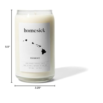 Homesick Hawaii Scented Candle - Fresh & Tropical Aroma
