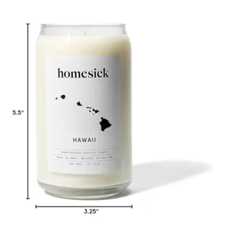 Homesick Hawaii Scented Candle - Fresh & Tropical Aroma