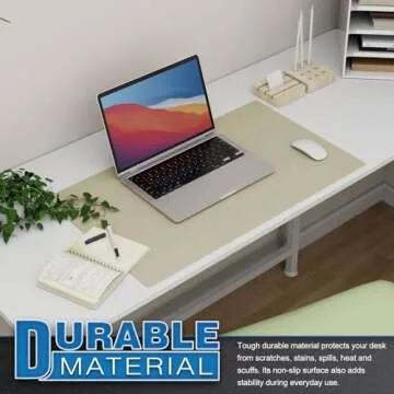 Stylish K KNODEL Leather Desk Mat, Durable and Easy-Clean