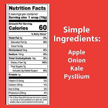 Raw Wraps, Gluten Free, Paleo, and Keto Friendly, Shelf Stable, 5 Wraps per Pack , Vegan, Non-GMO, No Added Salt or Sugar, Yeast Free, Low Carb Tortilla Wraps, Kale Flavor