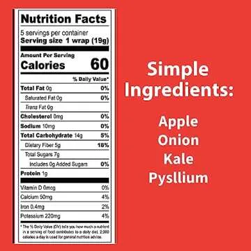 Raw Wraps, Gluten Free, Paleo, and Keto Friendly, Shelf Stable, 5 Wraps per Pack , Vegan, Non-GMO, No Added Salt or Sugar, Yeast Free, Low Carb Tortilla Wraps, Kale Flavor