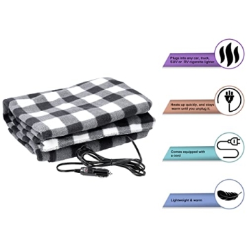 Portable Heated Blanket for Cars - Stalwart Essentials