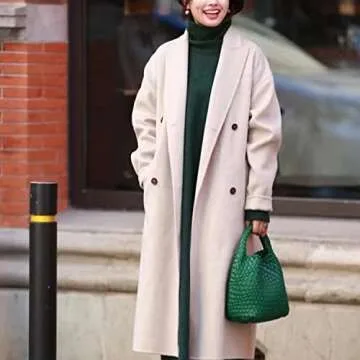 Handmade Woven Shoulder Bags for Women Cute Hobo Tote Handbag Mini Clutch Purse with Magnetic Buckle Crossbody Phone Bag (Forest green)