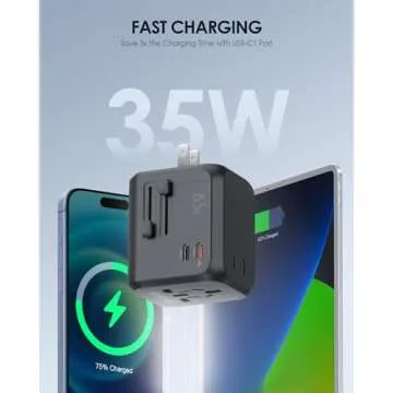 EPICKA Universal Travel Adapter with Fast Charging