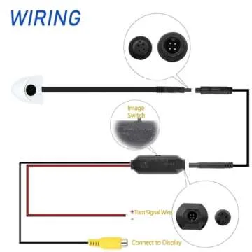 EWAY Mini Car Door Blind Spot Camera 120° Angle - Easy Installation