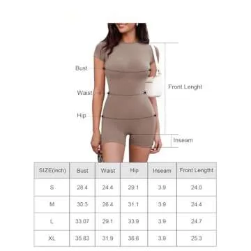 Women's High Neck Short Sleeve Back Zipper Rompers Stretchy Summer Jumpsuit 2025