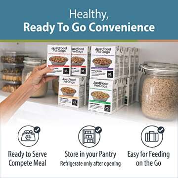 JustFoodForDogs Pantry Fresh Wet Dog Food Variety Pack, Complete Meal or Dog Food Topper, Beef, Chicken, & Turkey Human Grade Dog Food Recipes - 12.5 oz (Pack of 6)