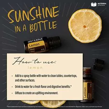 DoTerra Lemon Essential Oil - Natural Cleaning & Aromatherapy